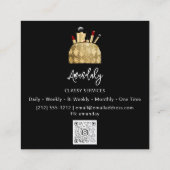 Makeup Artist QRCode Logo Eyeshadow Red Black Vierkante Visitekaartje (Achterkant)