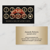 Makeup Artist Red Glitter Licht Salon Loyalty (Voorkant / Achterkant)