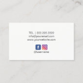 Makeup Artist Red Lips Beauty Salon Minimal Visitekaartje (Achterkant)