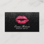 Makeup Artist Red Lips Black Glitter Loyalty (Voorkant)