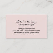 Makeup Artist Red Lips Blush Pink Beauty Salon Visitekaartje (Achterkant)