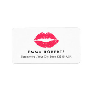 Makeup Artist Red Lips Elegant Beauty Salon Etiket
