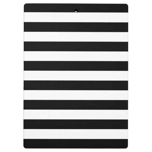 Makeup Artist Red Lips Modern Black White Stripes Klembord (Achterkant)