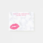 Makeup Artist | Red Lips Modern Dot Personated Post-it® Notes (Voorkant)