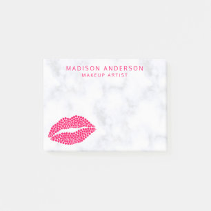 Makeup Artist Red Lips Modern Dot Personated Post-it® Notes