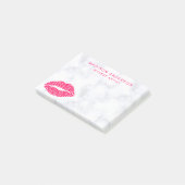 Makeup Artist | Red Lips Modern Dot Personated Post-it® Notes (Schuin)