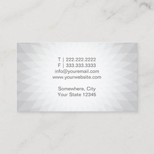 Makeup Artist Red Lips Modern Geometric Silver Visitekaartje (Achterkant)