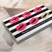 Makeup Artist Red Lips Moderne Stripes Loyalty