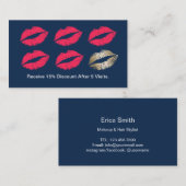 Makeup Artist Red Lips Navy Blue Loyalty (Voorkant / Achterkant)