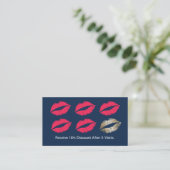 Makeup Artist Red Lips Navy Blue Loyalty (Staand voorkant)