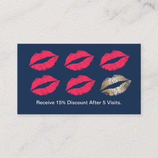 Makeup Artist Red Lips Navy Blue Loyalty (Voorkant)