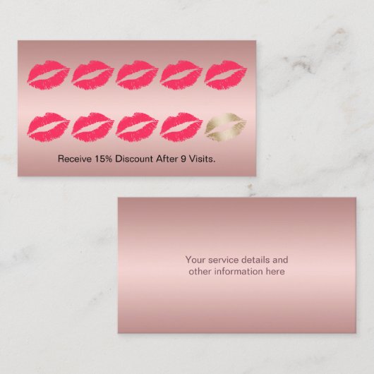 Makeup Artist Red Lips Roos Gold Loyalty Punch (Voorkant / Achterkant)