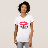 Makeup Artist Red Lips Salon T-shirt (Voorkant volledig)