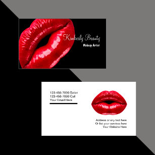 Makeup Artist Red Lips Visitekaartje