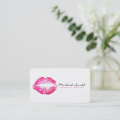 Makeup Artist Red Lips Visitekaartje (Staand voorkant)
