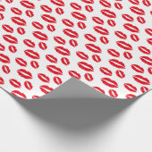 Makeup Artist Red Lipstick Lips Beauty Salon Cadeaupapier (Hoek)