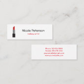 Makeup Artist Red Lipstick Mini Visitekaartje (Voorkant / Achterkant)