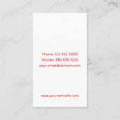 Makeup Artist Red Lipstick Visitekaartje (Achterkant)