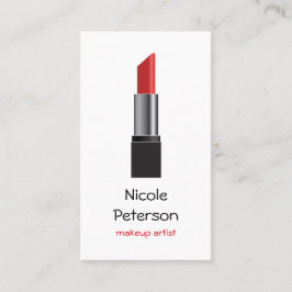 Makeup Artist Red Lipstick Visitekaartje
