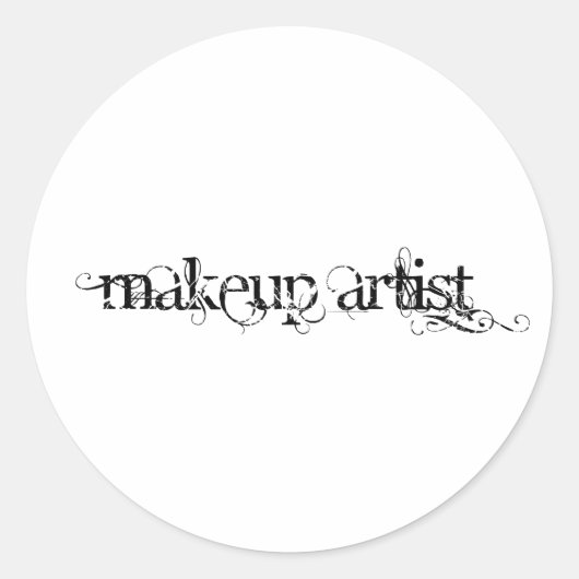 Makeup Artist Ronde Sticker (Voorkant)