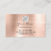 Makeup Artist Roos Blush Lips Logo QR Code Logo Visitekaartje (Achterkant)