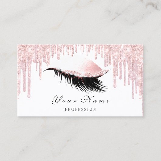 Makeup Artist Roos Eyelash Appointment Kaart VIP Afsprakenkaartje (Voorkant)