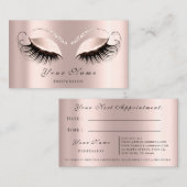 Makeup Artist Roos Eyelashes Appointment Card Afsprakenkaartje (Voorkant / Achterkant)