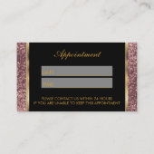 Makeup Artist Roos Glitter Appointment Afsprakenkaartje (Achterkant)