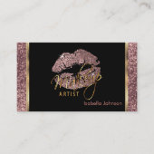 Makeup Artist Roos Glitter Appointment Afsprakenkaartje (Voorkant)