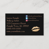 Makeup Artist Roos Gold Beauty Lips Visitekaartje (Achterkant)