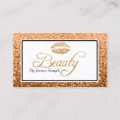 Makeup Artist Roos Gold Beauty Lips Visitekaartje (Voorkant)