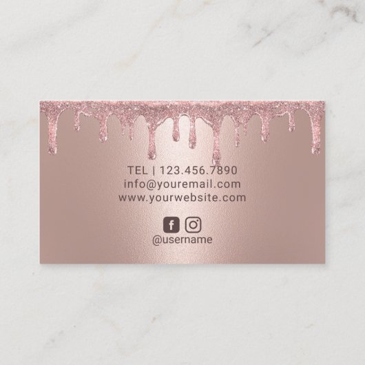 Makeup Artist Roos Gold Drift Glam Lips Salon Visitekaartje (Achterkant)