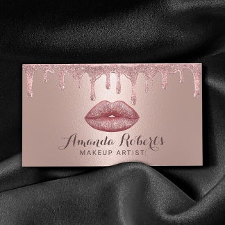 Makeup Artist Roos Gold Drift Glam Lips Salon Visitekaartje