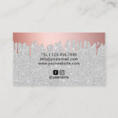 Makeup Artist Roos Gold Drift zwarte lips Silver Visitekaartje (Achterkant)