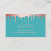 Makeup Artist Roos Gold Driving Eyelash Turquoise Visitekaartje (Achterkant)