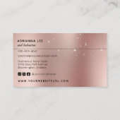 Makeup Artist Roos Gold en Glitter Beauty Salon Visitekaartje (Achterkant)