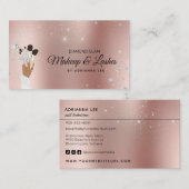 Makeup Artist Roos Gold en Glitter Beauty Salon Visitekaartje (Voorkant / Achterkant)
