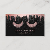 Makeup Artist Roos Gold Eyelash Trendy Driving Visitekaartje (Voorkant)