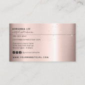 Makeup Artist Roos Gold Glitter Drip Beauty Salon Visitekaartje (Achterkant)