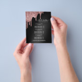 Makeup Artist Roos Gold Glitter Glam Service List Flyer (Hand)