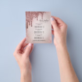 Makeup Artist Roos Gold Glitter Glam Service List Flyer (Hand)