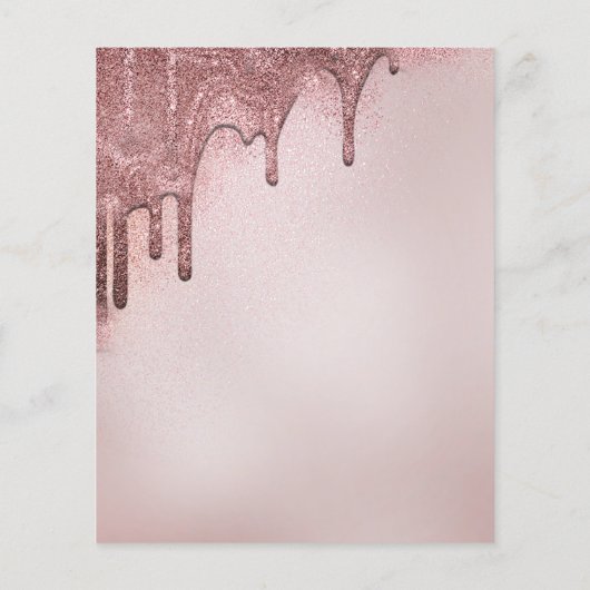 Makeup Artist Roos Gold Glitter Glam Service List Flyer (Achterkant)