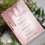Makeup Artist Roos Gold Glitter Glam Service List Flyer<br><div class="desc">Maak een lijst met artistieke Rozen Gold Glitter Glam Service,  pas de bedrijfsnaam,  de contactgegevens en de aanbiedingen en prijzen van uw producten/services aan.</div>