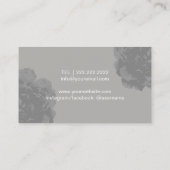 Makeup Artist Roos Gold Glitter Lips Black Floral Visitekaartje (Achterkant)