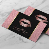 Makeup Artist Roos Gold Glitter Lips Moderne Salon Visitekaartje