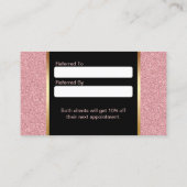 Makeup Artist Roos Gold Glitter Lips Referentie Aanbevelingskaartje (Achterkant)