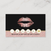 Makeup Artist Roos Gold Glitter Lips Salon Loyalty (Voorkant)