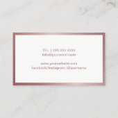 Makeup Artist Roos Gold Lips Beauty Salon Visitekaartje (Achterkant)
