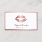 Makeup Artist Roos Gold Lips Beauty Salon Visitekaartje (Voorkant)