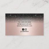 Makeup Artist Roos Gold Lips Black Glitter Salon Visitekaartje (Achterkant)